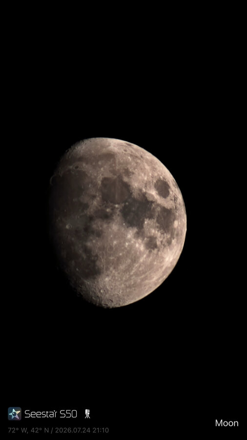 The Moon with visible craters and maria