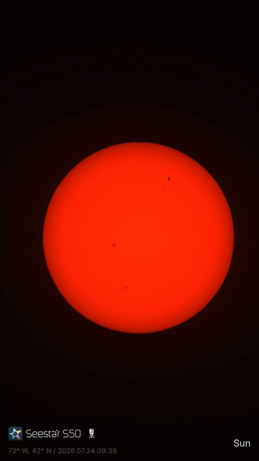 The Sun photographed through a solar filter